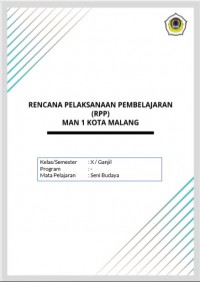 E-BOOK RPP Seni Budaya X